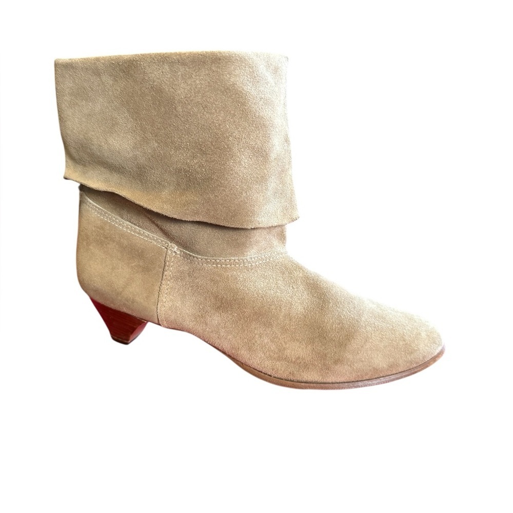 Navajo Suede Half Boots Light Tan Heel Sz 11 - Picture 2 of 8